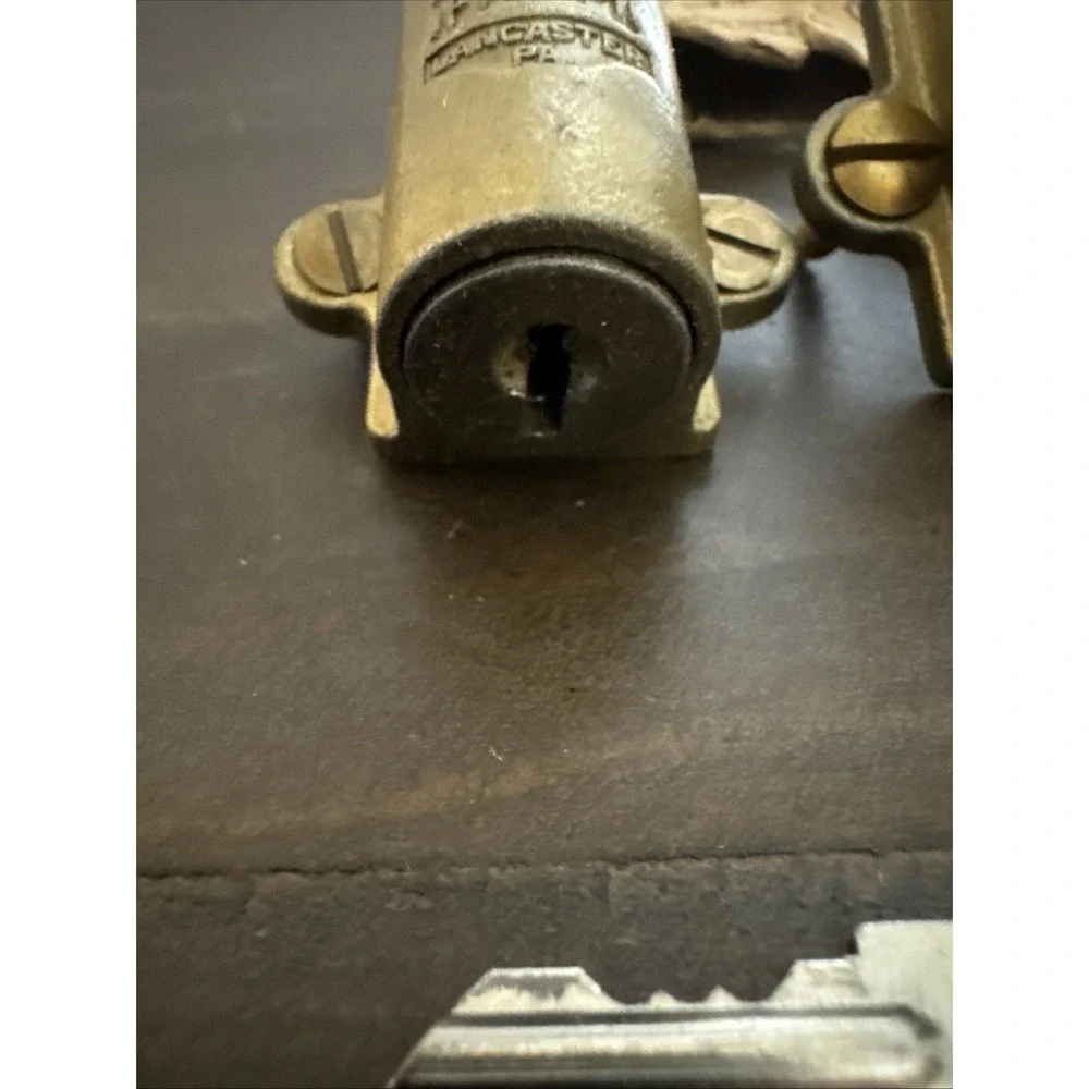 Vintage Fraim Window Sash Lock Brass with Hardware And Key USA